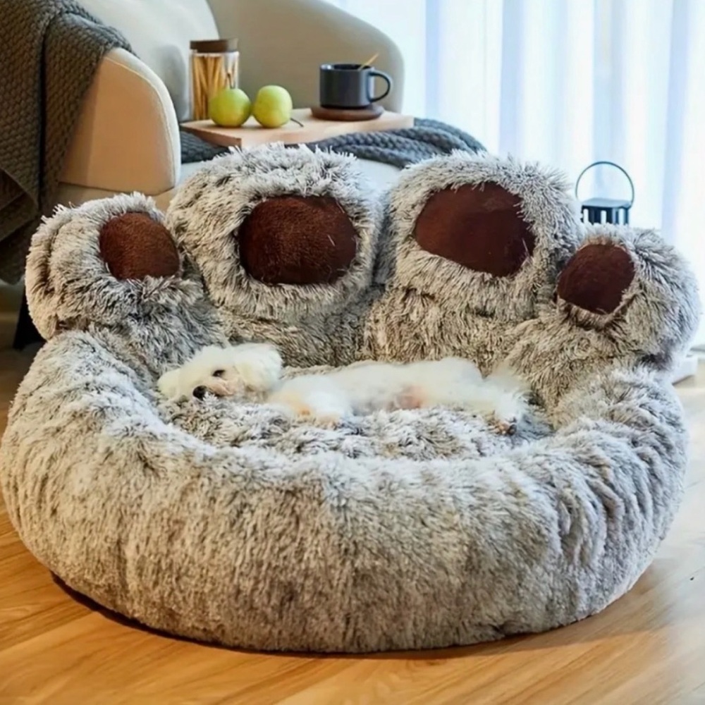 Pet Bed - P813 Calming Cozy Comfy Paw Shaped Dog Mattress Bed Anti Anxiety NIB